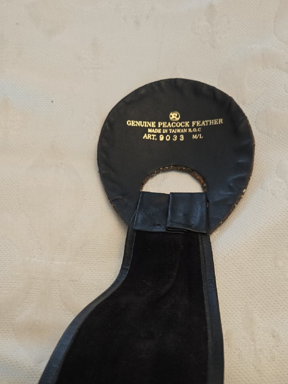 Ladies Black Peacock Feather Belt - Picture 6 of 6